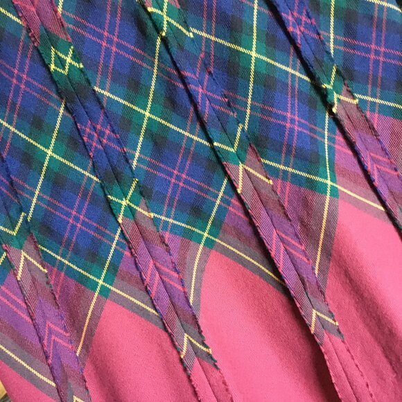 Vintage Highland Queen Maisen Mendessolle Diamond Plaid Wool Skirt - Picture 11 of 16
